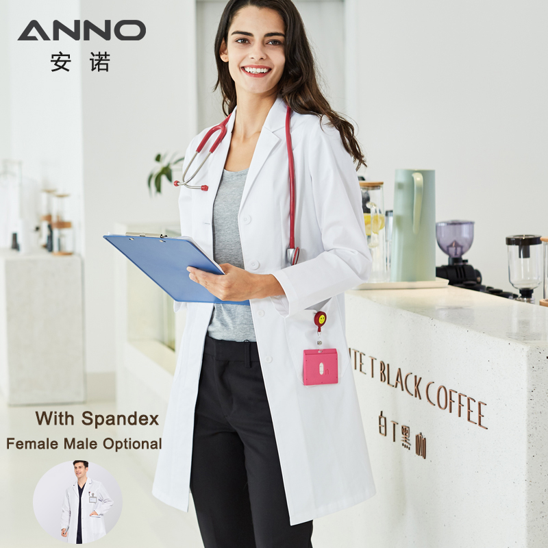 Lab Coat Medical - ANNO z długim rękawem mundury laboratoryjne