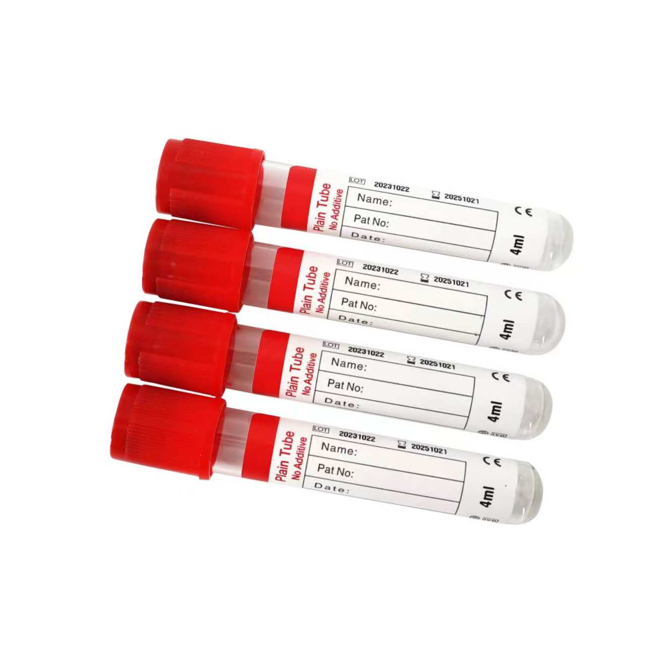 Blood Collection Tube - 100 szt. Jednorazowe szklane probówki próżniowe