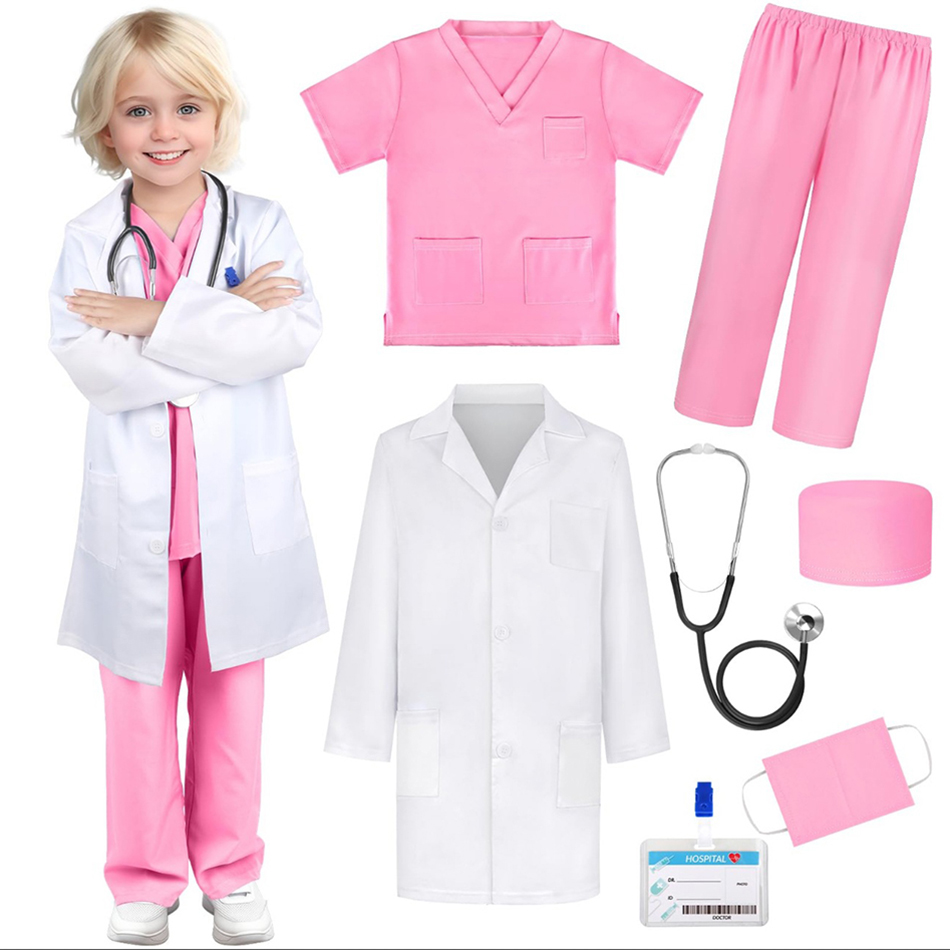 7 sztuk/paczka Kid biały mundu – Lab Coat Medical recenzja i cena